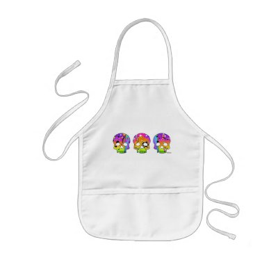 BABY BIB - POP ART SKULLS APRON by PopArtDiva