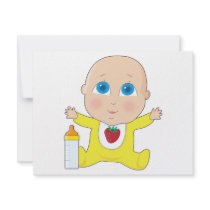 Baby Big Eyes invitations by mariabellimages Baby Big Eyes invitations