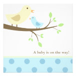 Baby Bird and Mom Shower Invitations