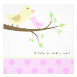 Baby Bird and Mom Shower Invitations
