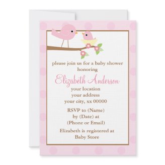 Baby Bird in a Nest Shower Invites