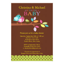 Baby Bird Nest Baby Shower Invitations