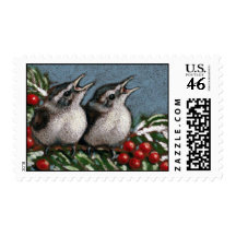 BABY BIRDS: CHRISTMAS POSTAGE STAMP
