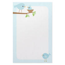 Baby Bird's Nest (blue) Stationery Design