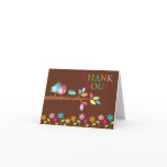 Baby Birds Nest Twins Thank You Note Card