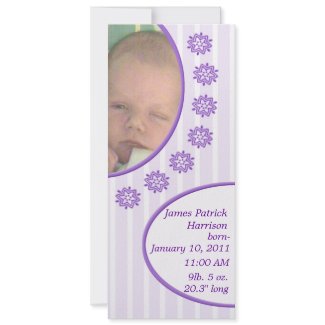 Baby birth announcement