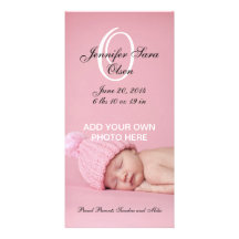 Baby Birth Announcement Photo Cards Girl