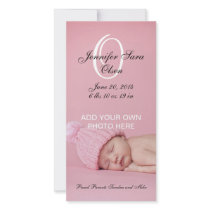 Baby Birth Announcement Photo Cards Girl