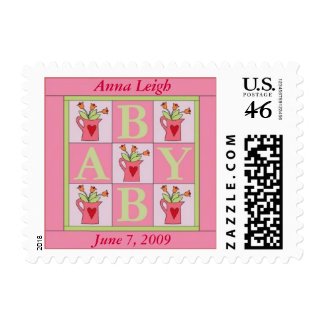 Baby Birth Announcement postage stamp stamp