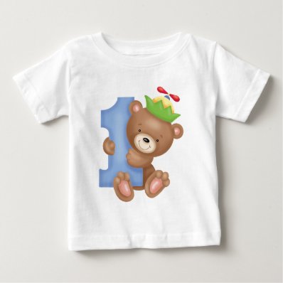 Baby birthday 1 year - teddy t shirts