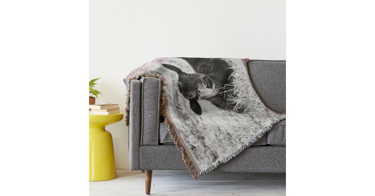 Baby Black & White Calf Throw Blanket Zazzle