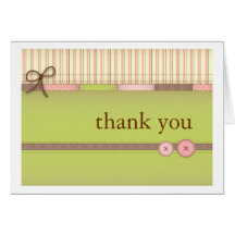 Baby Blanket Cute Quilt Baby Girl Thank You Card