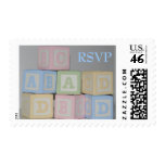Baby Blocks Baby Shower RSVP Postage
