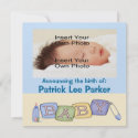 Baby Blocks Birth Announcement invitation