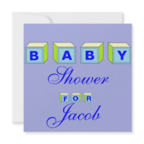 Baby Blocks-boy Custom Invite