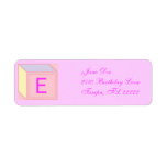 Baby Blocks Custom Return Address Label