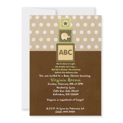 Baby Blocks Shower Invitation by KuteDsigns