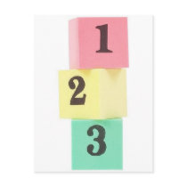 baby blocks with numbers postcards by claricardoza baby blocks with numbers postcards