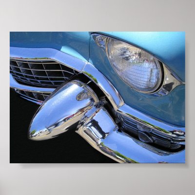 Baby Blue 55 Cadillac Posters