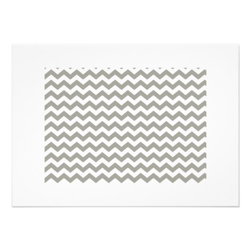 Baby Blue and Grey Chevron Invitation