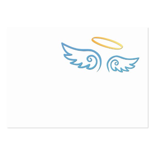 Baby Blue Angel wings with Halo Business Card Templates
