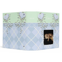 Baby Blue Argyle Heart Swirls-Your Photo binders by samack Baby Blue Argyle Heart Swirls-Your Photo binders
