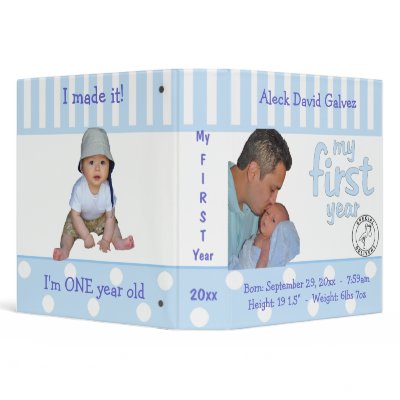 Baby Blue Baby's First Year Keepsake Album Binder by malibuitalian