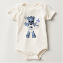Baby Blue Bear and Blue Tractor Onesie T-Shirt shirt
