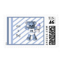 Baby Blue Bear and Blue Tractor Postage stamp