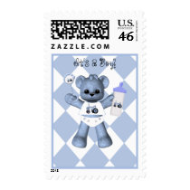Baby Blue Bear and Blue Tractor Postage