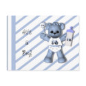 Baby Blue Bear and Blue Tractor Postcard postcard