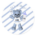Baby Blue Bear and Blue Tractor Stickers sticker