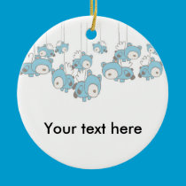 Baby blue bears ornaments