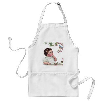 Baby Blue Bird Aprons by Memory_Lane