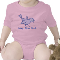 "BABY BLUE BIRD" Baby T-Shirt by transearth "BABY BLUE BIRD" Baby T-Shirt