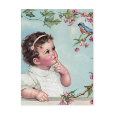 Baby Blue Bird Post Card by Memory_Lane