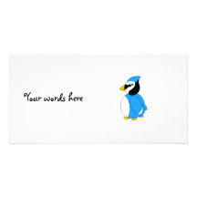 Baby blue blue jay personalized photo card