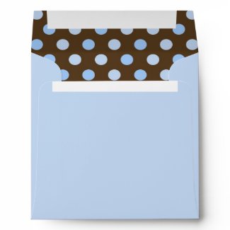 Baby Blue Brown Baby Boy Shower envelope