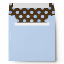Baby Blue Brown Baby Boy Shower Envelope