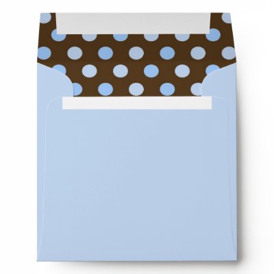 Baby Blue Brown Baby Boy Shower Envelope