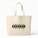 Baby Blue, Chocolate, Tan Argyle Preppy Pattern bags by BeezKneez Baby Blue, Chocolate, Tan Argyle Preppy Pattern bags