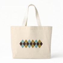 Baby Blue, Chocolate, Tan Argyle Preppy Pattern bags