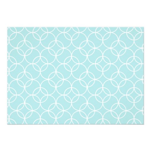 Baby Blue Circles; Aloha Custom Invitation