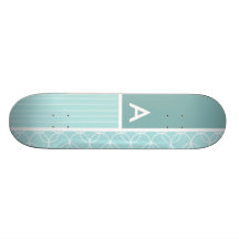 Baby Blue Circles Custom Skate Board