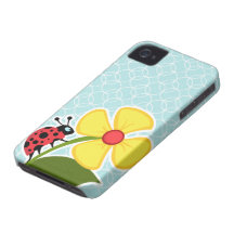 Baby Blue Circles; Ladybug Case-Mate iPhone 4 Cases
