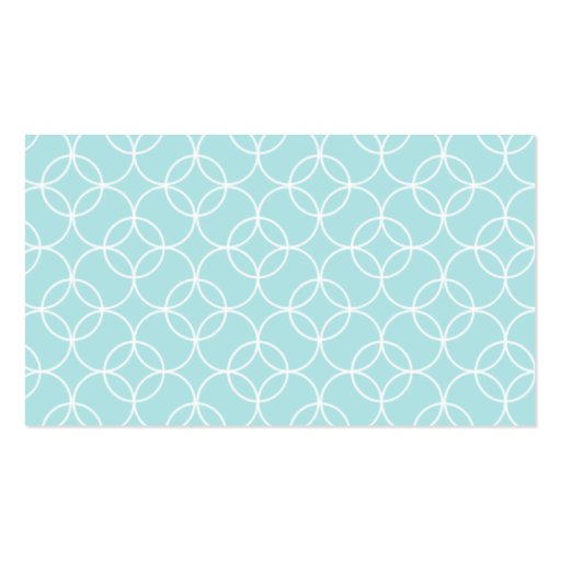 Baby Blue Circles; Vintage Chalkboard Business Card Templates (back side)
