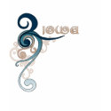 Baby Blue Curly Swirl Iowa T-Shirt