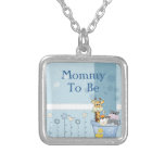 Baby Blue Dots Animals Flowers Baby Shower Necklaces