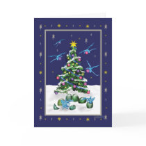 Baby Blue Dragons Christmas Card