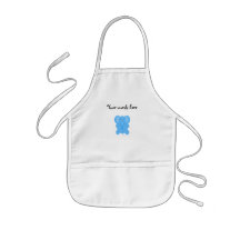 Baby blue elephant apron